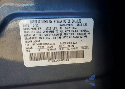 2013 Infiniti G37 из США, поврежденный, VIN JN1CV6AR3DM756339